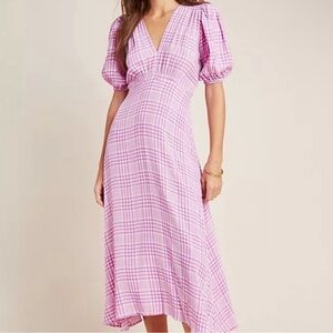NWT Faithfull the Brand Vittoria Crepe Dress in Lilac